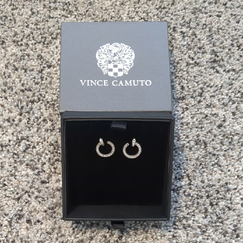 Vince Camuto Elegant Silver Hoop Earrings
